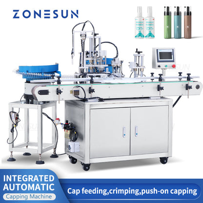ZONESUN ZS-AFC8 Automatic Spray Head Round Bottle Capping Machine