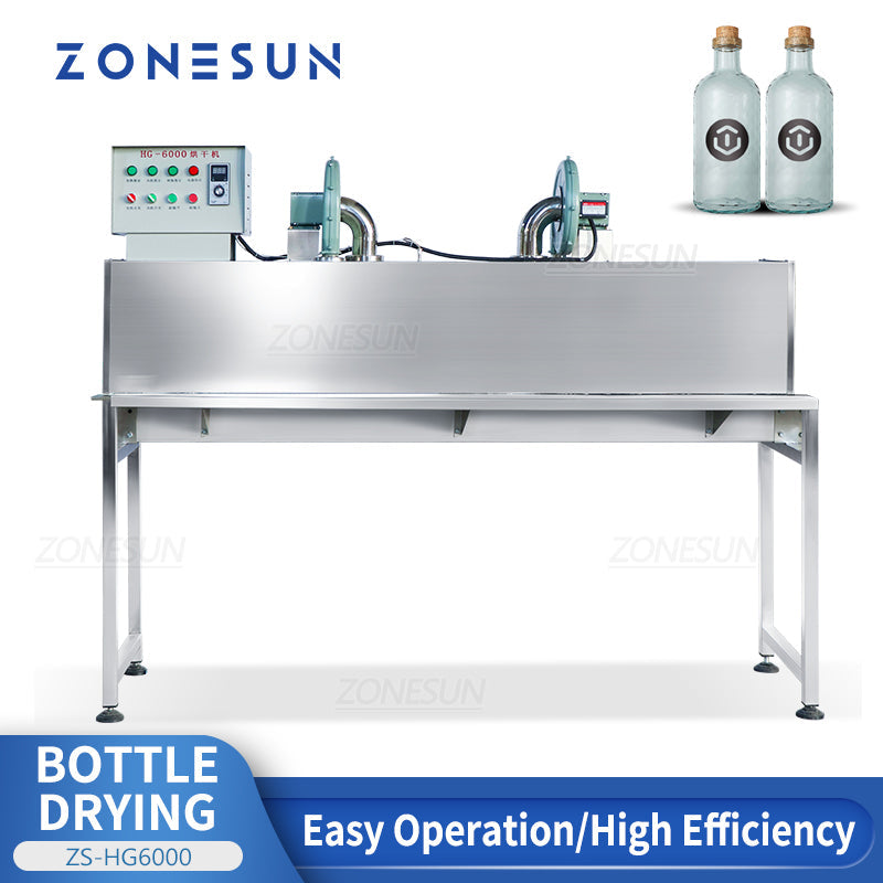 ZONESUN ZS‑HG6000 Glass Bottle Drying Machine for Production Lines