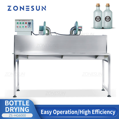 ZONESUN ZS‑HG6000 Glass Bottle Drying Machine for Production Lines