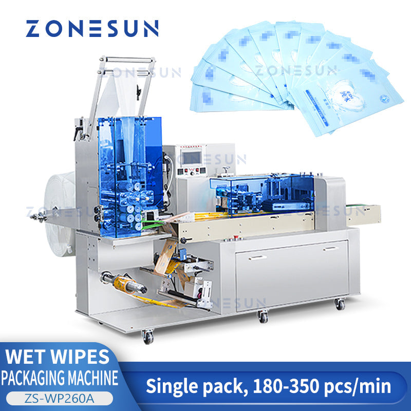 ZONESUN ZS-WP260A Automatic Single Pack Wet Wipes Making Machine