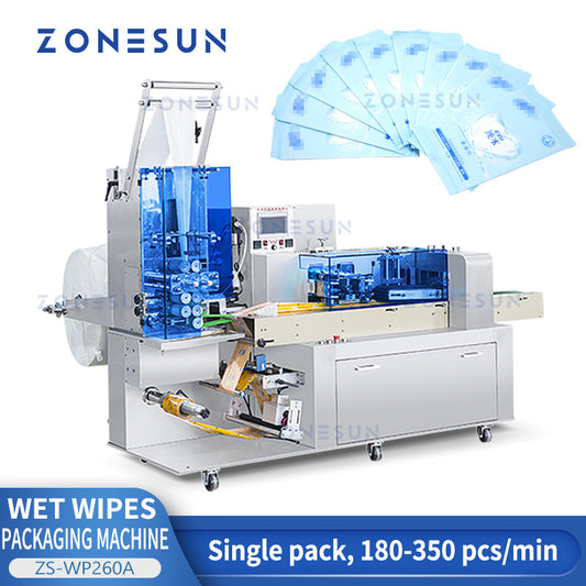 ZONESUN ZS-WP260A Automatic Single Pack Wet Wipes Making Machine