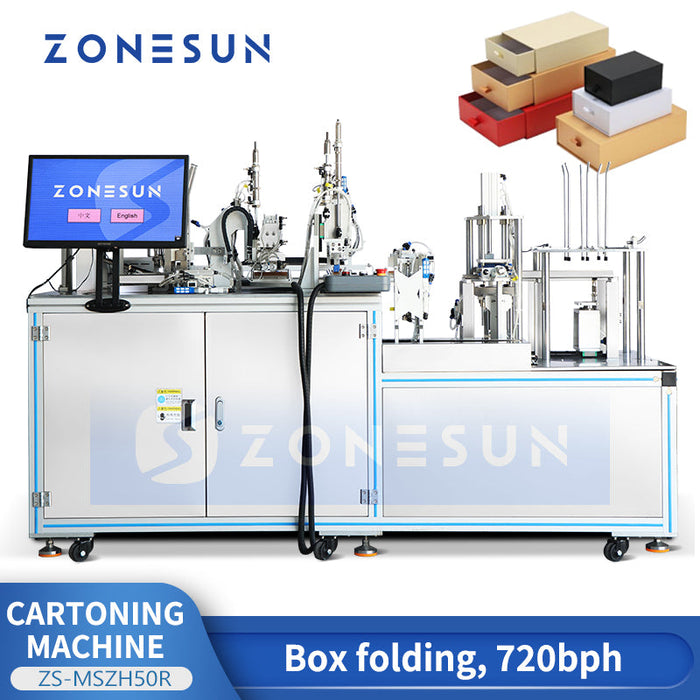 Máquina plegadora automática de cajas de cartón ZONESUN ZS-MSZH50R 