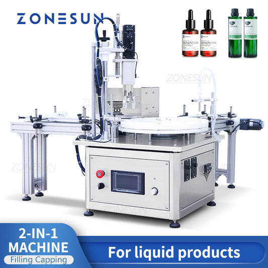 ZONESUN ZS-AFC1Z Automatic Peristaltic Pump Filling Capping Machine