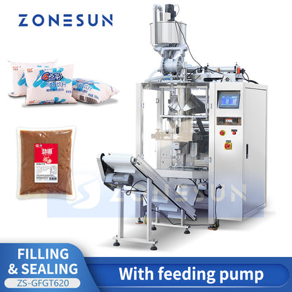 ZONESUN ZS-GFGT620 Automatic Paste Sachet Filling Sealing Machine