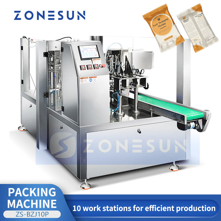 ZONESUN ZS-BZJ10P Máquina automática de sellado y llenado de gránulos de pasta líquida para bolsas 