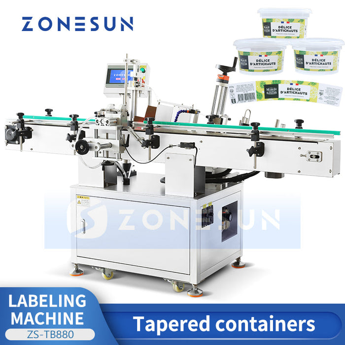 Máquina etiquetadora automática de botellas cónicas ZONESUN ZS-TB880