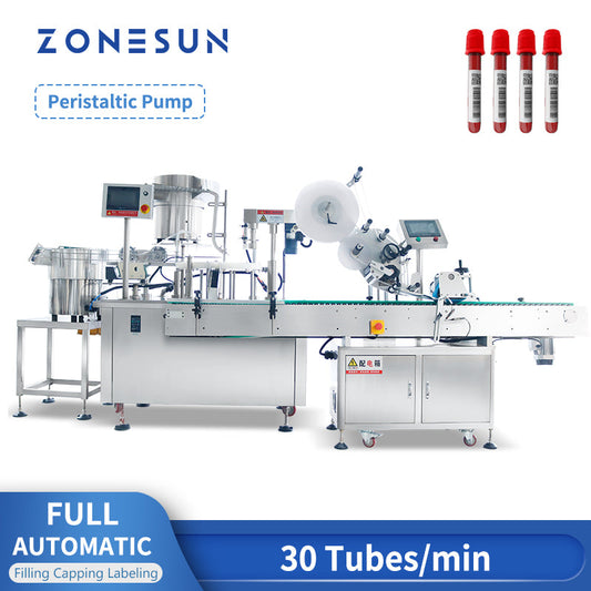 ZONESUN ZS-FAL180Z3 Full-Automatic Peristaltic Pump Tube Filling Line