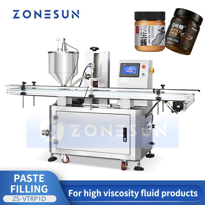 Máquina llenadora de pasta gruesa con bomba de rotor automática ZONESUN ZS-VTRP1D 