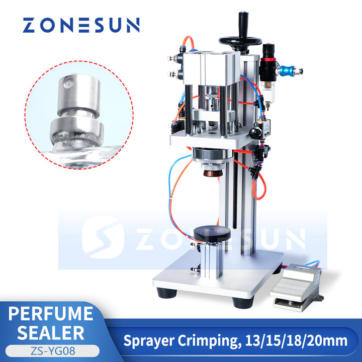 ZONESUN ZS‑YG08 Pneumatic Perfume Bottle Capping Machine