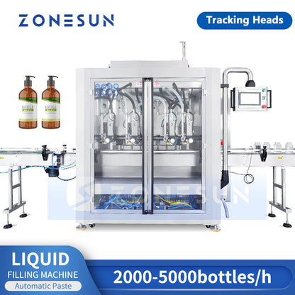 ZONESUN ZS-VTPF4 Auto 4 Tracking Heads Paste Liquid Filling Machine