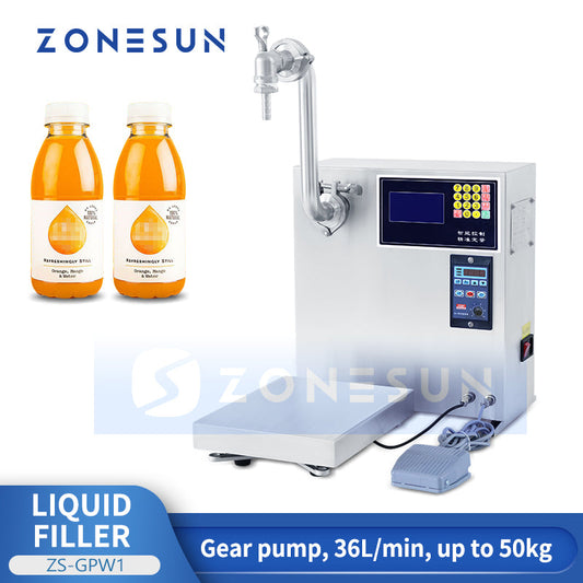 ZONESUN ZS-GPW1 High Flow Gear Pump Liquid Weighing Filling Machine