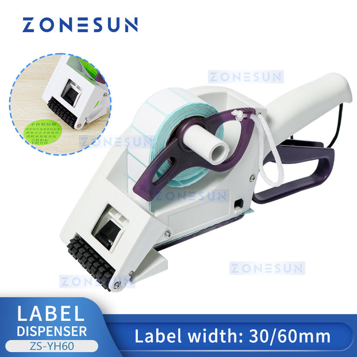 ZONESUN ZS-YH60 Manual Flat Surface Price Tag Labeling Machine