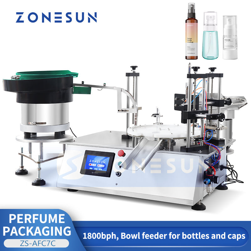 ZONESUN ZS-AFC7C Rotary Perfume Bottle Filling and Capping Machine