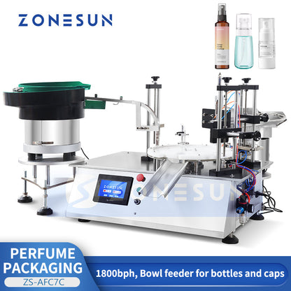 ZONESUN ZS-AFC7C Rotary Perfume Bottle Filling and Capping Machine