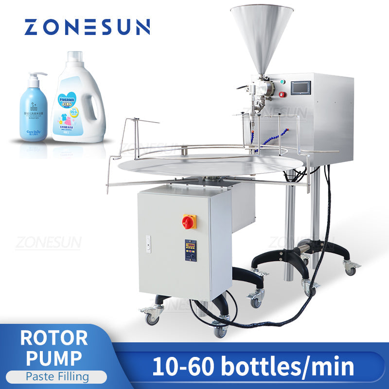 ZONESUN ZS-VTRP1 Servo Motor Rotor Pump Paste Filling Machine