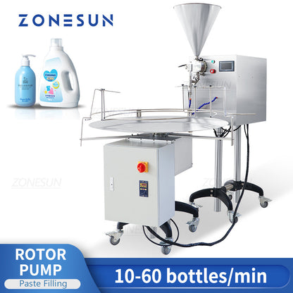 ZONESUN ZS-VTRP1 Servo Motor Rotor Pump Paste Filling Machine
