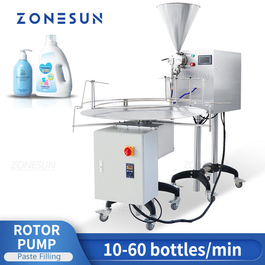 ZONESUN ZS-VTRP1 Servo Motor Rotor Pump Paste Filling Machine