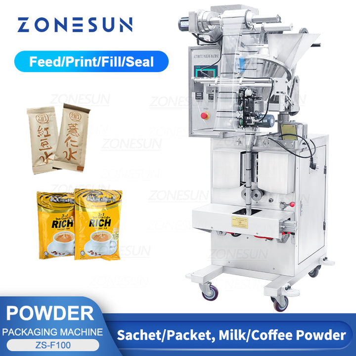 Macchina automatica ZONESUN ZS-F100 per il riempimento e la sigillatura di sacchetti di polvere
