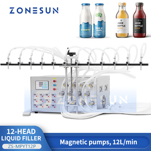 ZONESUN ZS-MPYT12P Riempitrice di liquidi con pompa magnetica semiautomatica 