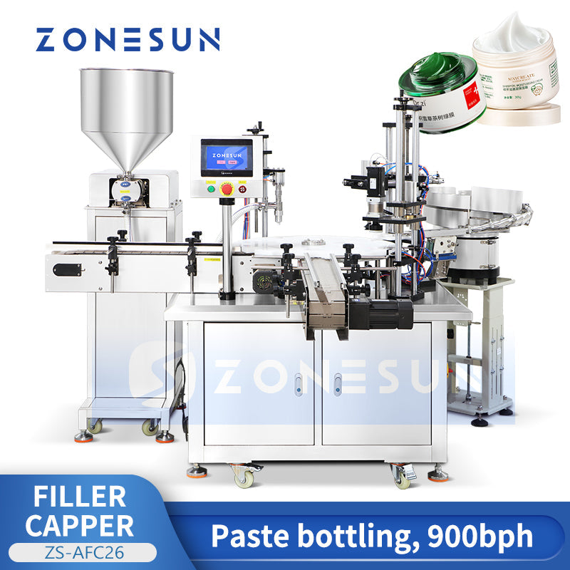 ZONESUN ZS-AFC26 Automatic Rotor Pump Paste Filling Capping Machine
