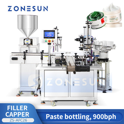 ZONESUN ZS-AFC26 Automatic Rotor Pump Paste Filling Capping Machine