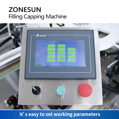 ZONESUN ZS‑AFC11 Roll‑on Bottle Filling&Capping Machine & Dual Feeders