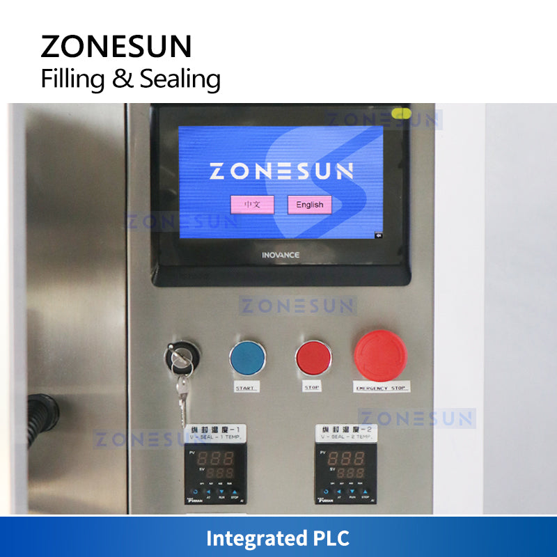 ZONESUN ZS-FS500Y-2 Automatic Double Lane 4 Sides Paste Bag Filler