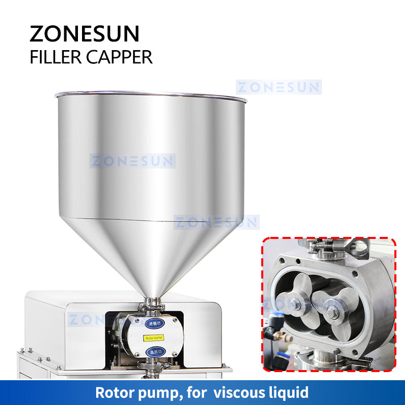 ZONESUN ZS-AFC26 Automatic Rotor Pump Paste Filling Capping Machine