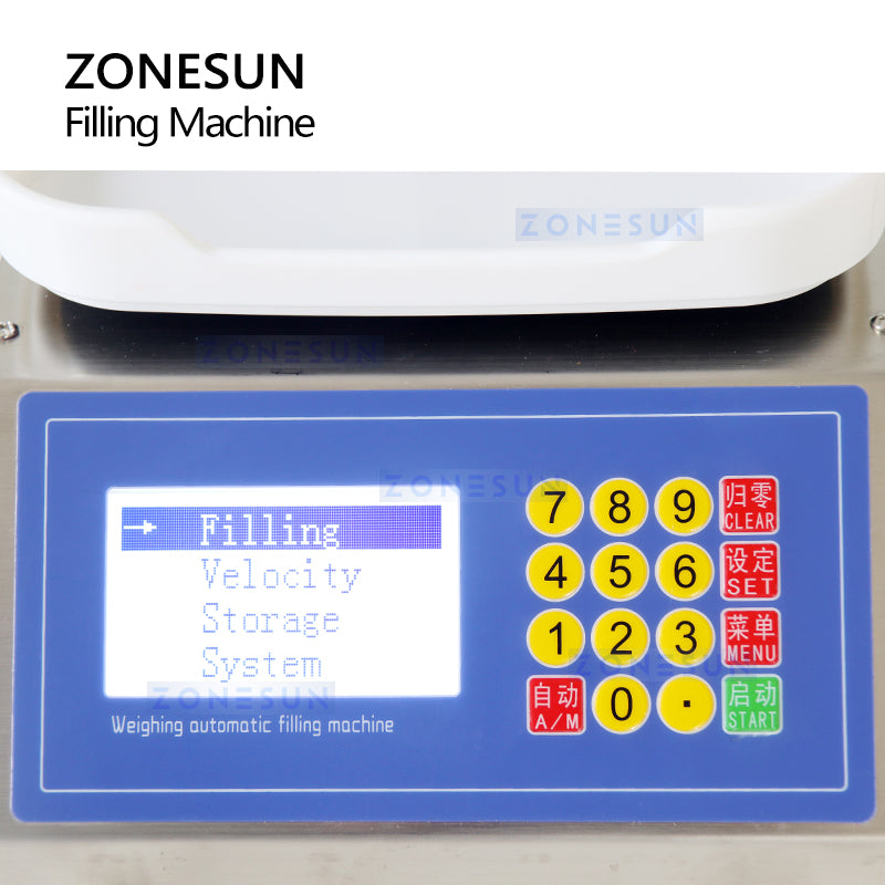 ZONESUN ZS-M1080S Semi-Automatic Liquid Weighing Filling Machine