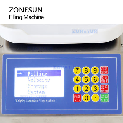 ZONESUN ZS-M1080S Semi-Automatic Liquid Weighing Filling Machine