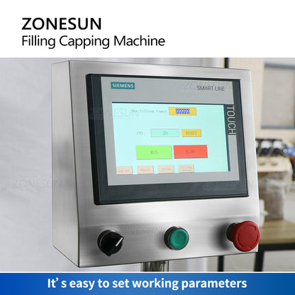 ZONESUN ZS‑AFC9 Perfume Bottle Filling&Capping Machine with Cap Feeder