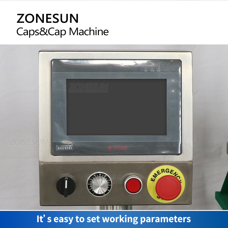 ZONESUN ZS‑XG16E Automatic Dropper Bottle Capping Machine with Feeder