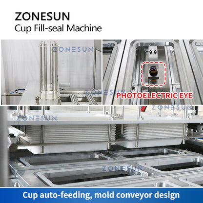 ZONESUN ZS-AFS01 Automatic Liquid Heating Filling Cup Sealing Machine