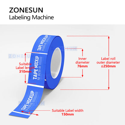 ZONESUN ZS-TB300N Automatic Round Square Bottle Labeling Machine