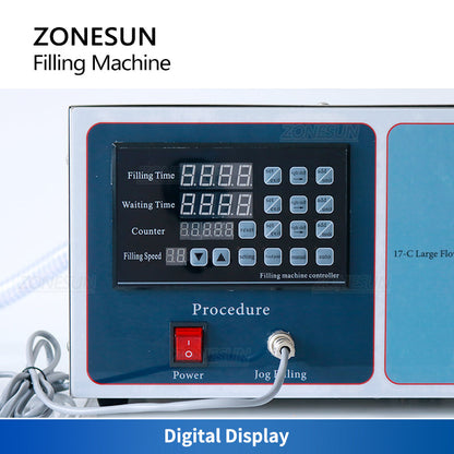 ZONESUN ZS‑GFK17C Semi‑automatic Equipressure Liquid Filling Machine