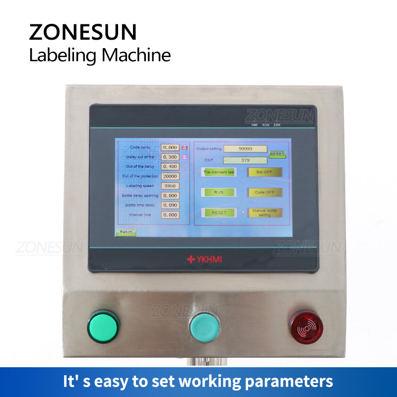 ZONESUN ZS‑TB260S Compact Double Side Round Bottle Labeling Machine