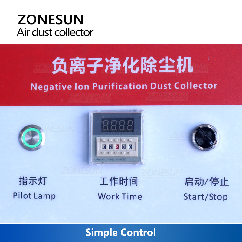 ZONESUN ZS-NIC1 Negative Ion Air Dust Collector for Bottle Cleaning