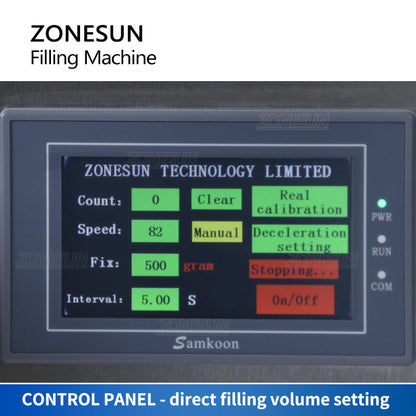 ZONESUN ZS‑G25A Semi‑auto High Flow Magnetic Pump Corrosive Filler