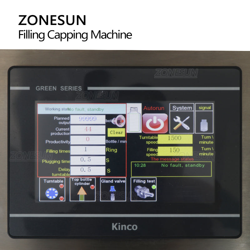 ZONESUN ZS-AFC1CP Macchina di riempimento e tappatura di liquidi con pompa ceramica rotativa 