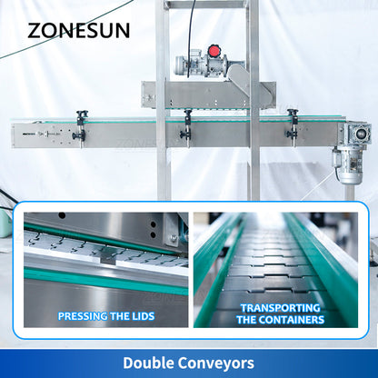 ZONESUN ZS‑XG21 Automatic Cap Pressing Machine for Bottles & Cans