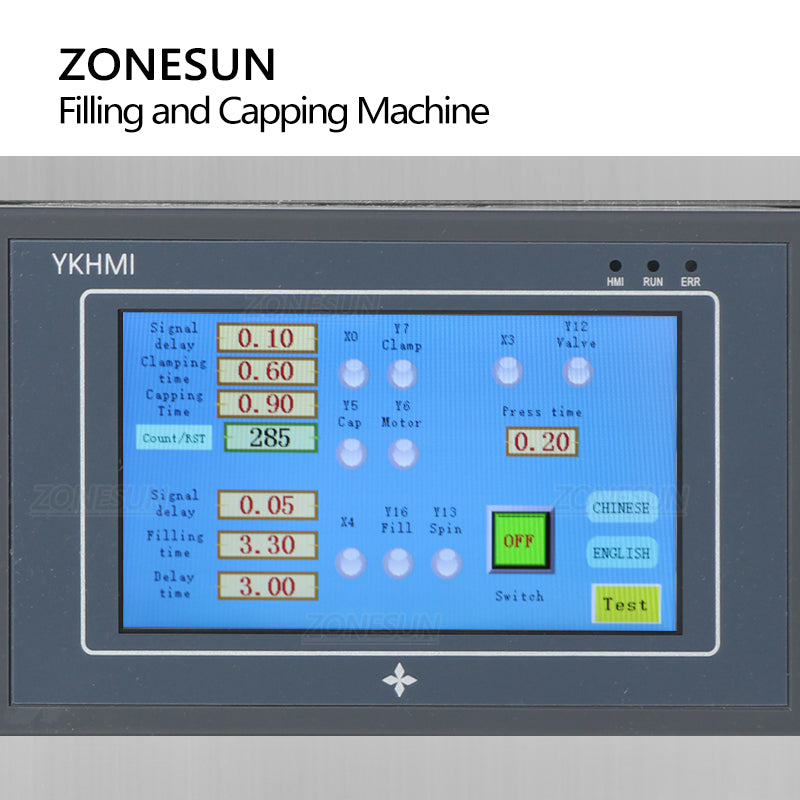 ZONESUN ZS-AFC1P Peristaltic Pump Liquid Filling & Capping Machine