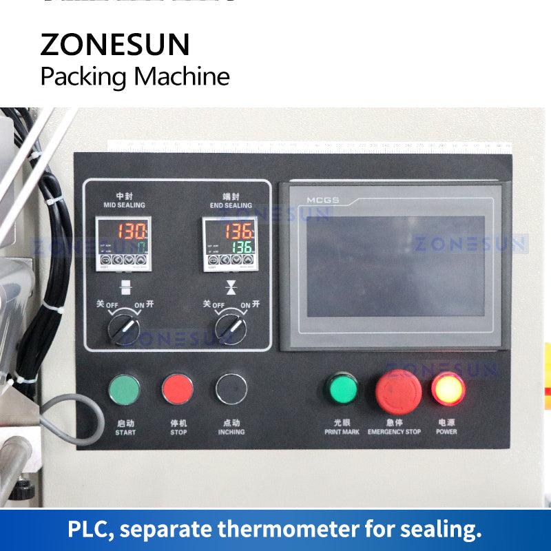 ZONESUN ZS-ZB250S Horizontal Flow Wrapping Packaging Machine