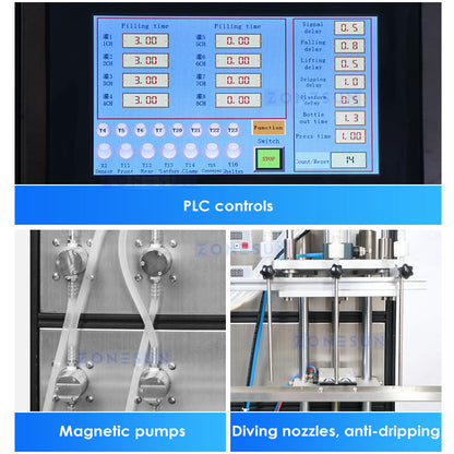ZONESUN ZS-MPCL1 Auto Trigger Bottle Filling Capping Labeling Line