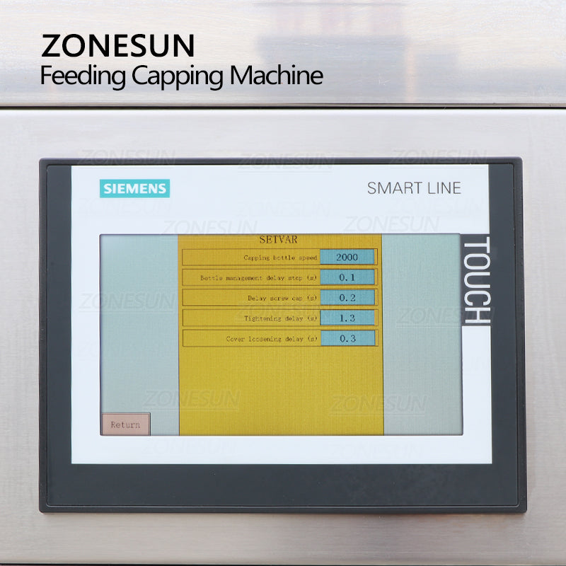 ZONESUN ZS-XG440DV Auto Capping Machine with Cap Feeder & Dust Cover