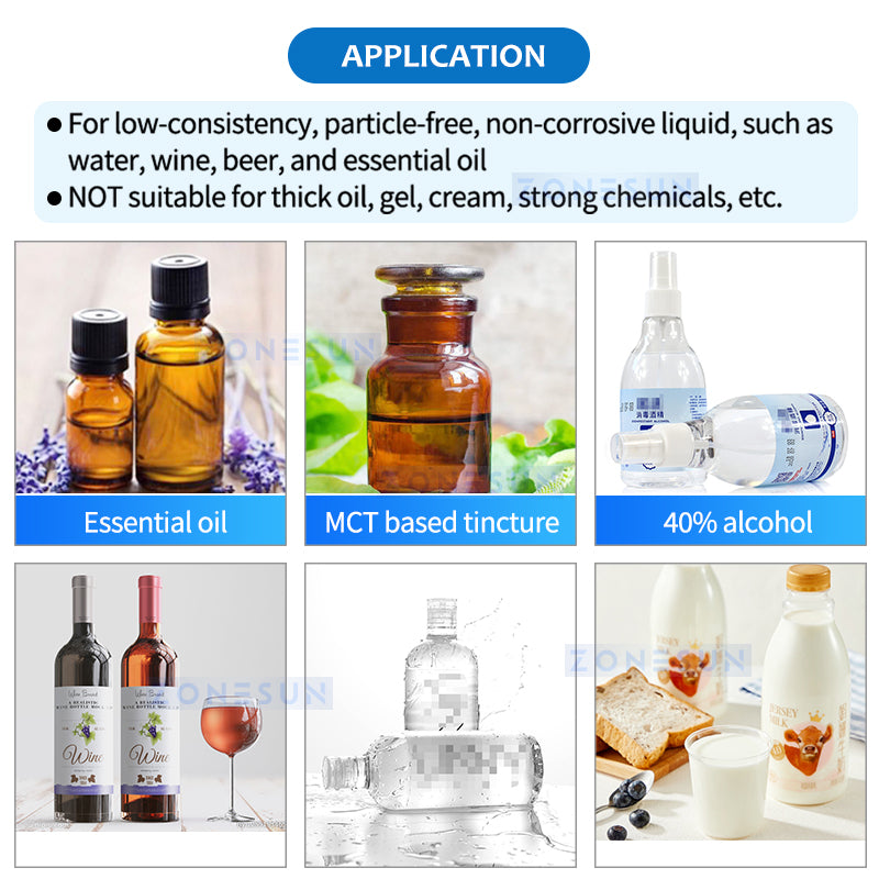 ZONESUN ZS-DTYT160A2 Automatic Liquid Bottle Filling Machine