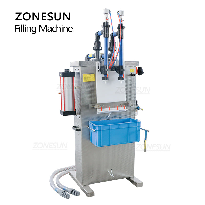 ZONESUN Fully Pneumatic Semi-Auto Corrosive Liquid Filling Machine