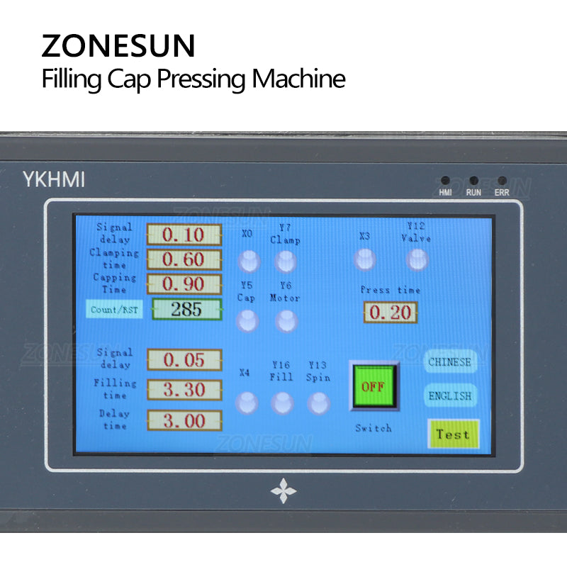 ZONESUN ZS-AFC1C 2-in-1 Magnetic Pump Liquid Filling & Capping Machine