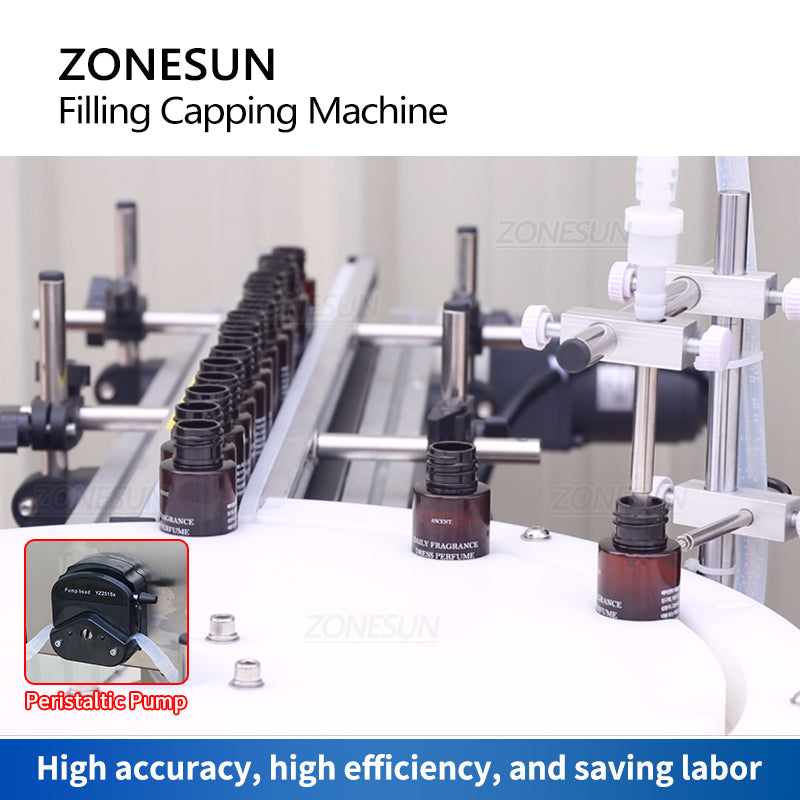 ZONESUN ZS-AFC1Z Automatic Peristaltic Pump Filling Capping Machine