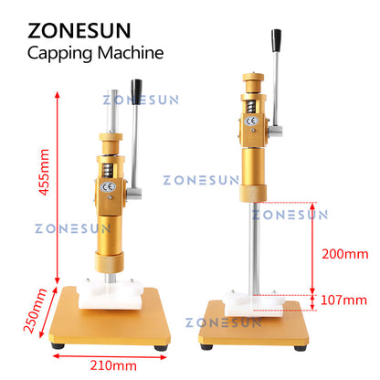 ZONESUN ZS‑TYG2 Dual‑use Manual Perfume Bottle Crimper & Sealer