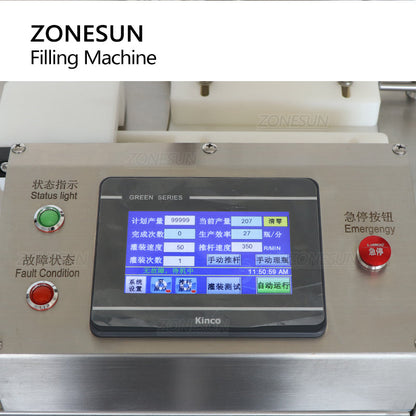 ZONESUN ZS‑LPG1 Automatic Ceramic Pump Liquid Filler with Unscrambler